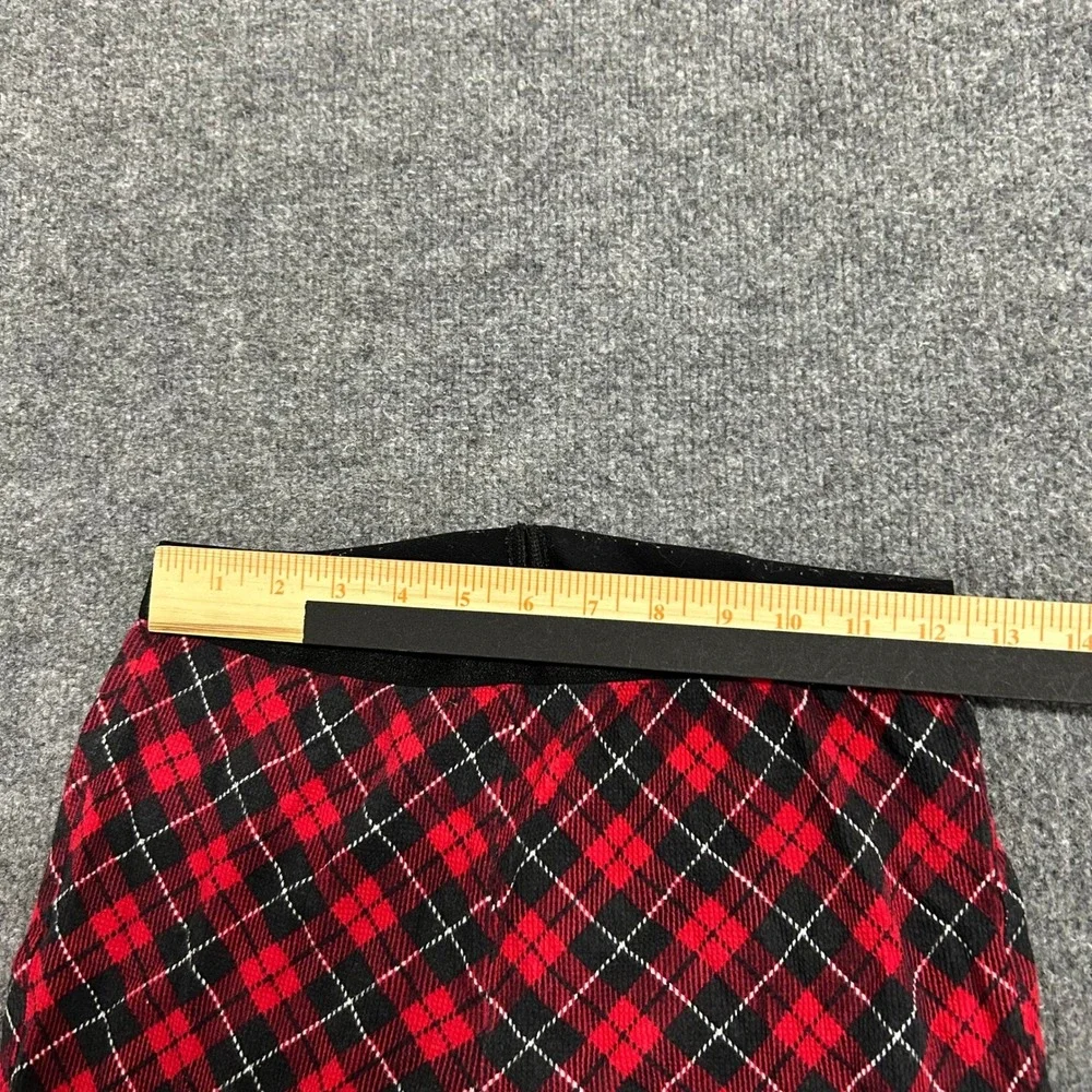 Victoria's Secret Pajama Leggings Womens Size S Red Black Argyle Plaid Lounge